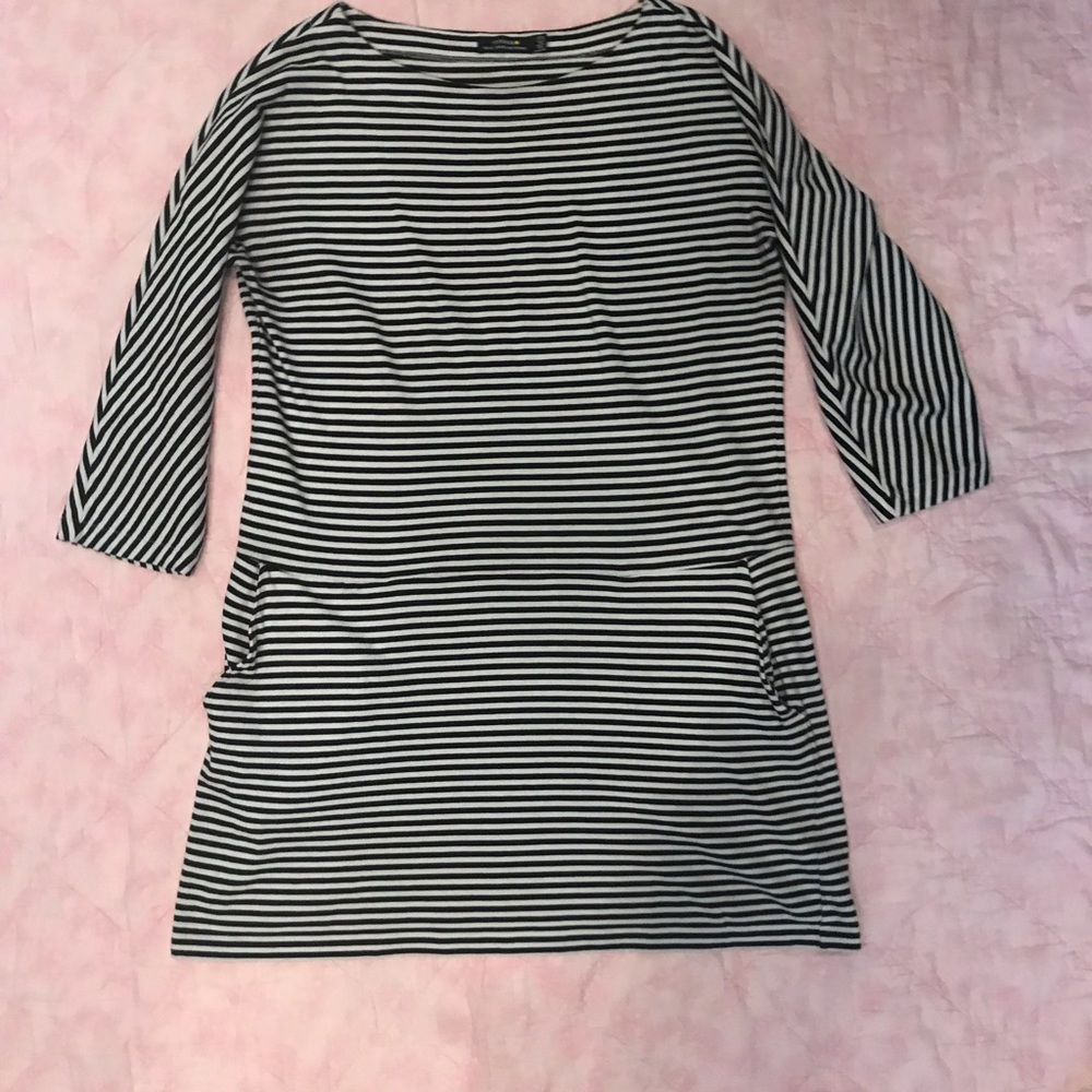 Kate Spade black and white striped mini dress